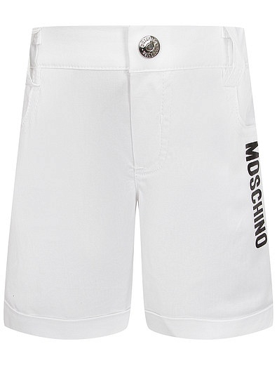 Белые шорты с логотипом Moschino - 1414619370666 - Фото 1
