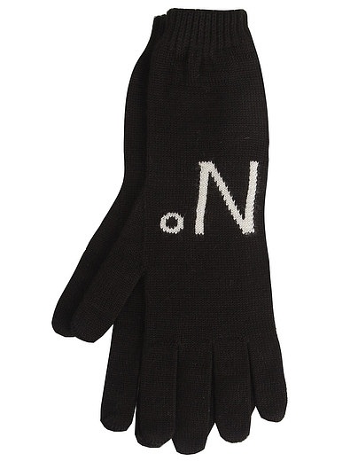 Чёрные перчатки с логотипом №21 kids - 1194508280343 - Фото 2