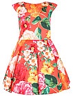 оранжевое Платье с цветочным принтом - 1052409973118