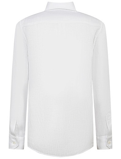 Льняная рубашка белого цвета Dolce & Gabbana - 1014519370607 - Фото 2