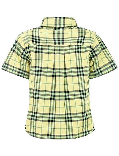 Рубашка в клетку с коротким рукавом Burberry - 1012819971449 - Фото 2
