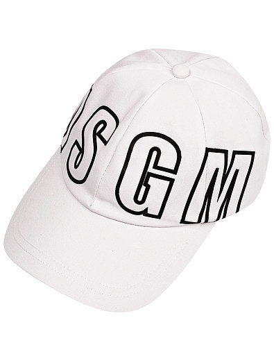 Белая кепка с крупным логотипом MSGM - 1184509270474 - Фото 1