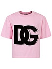 Розовая футболка с крупным логотипом - 1134509373385