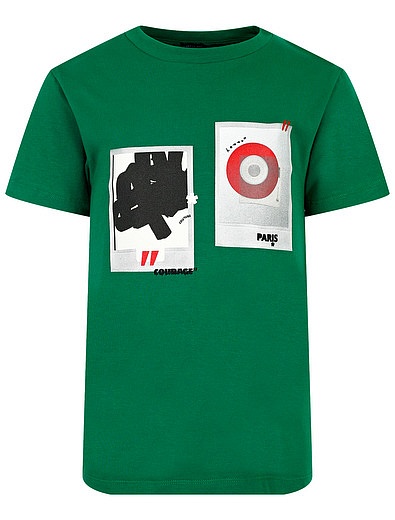 Зеленая футболка с принтом Daniele Alessandrini - 1134519384791 - Фото 1