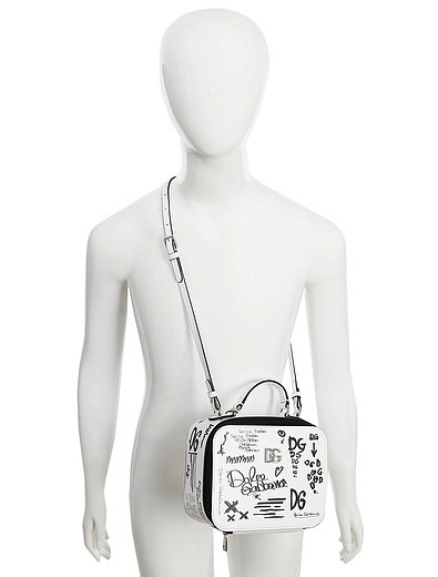 Белая сумка с принтом граффити Dolce & Gabbana - 1204508280523 - Фото 2