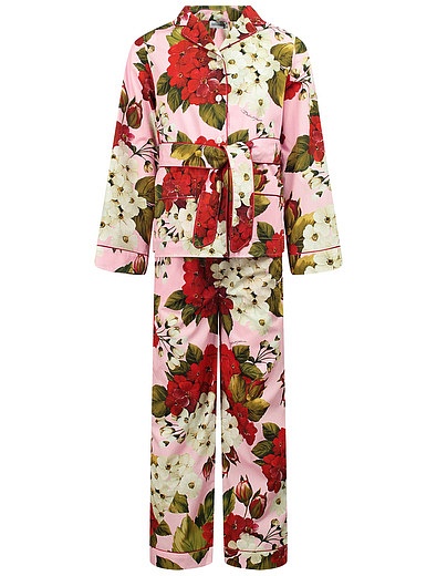 Комплект из блузы и брюк с принтом герань Dolce & Gabbana - 3024509070682 - Фото 1