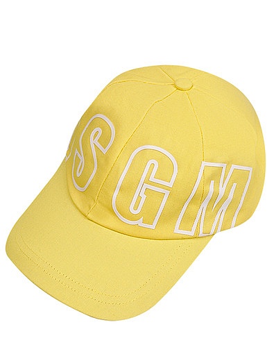 Жёлтая кепка с крупным логотипом MSGM - 1184509270504 - Фото 1