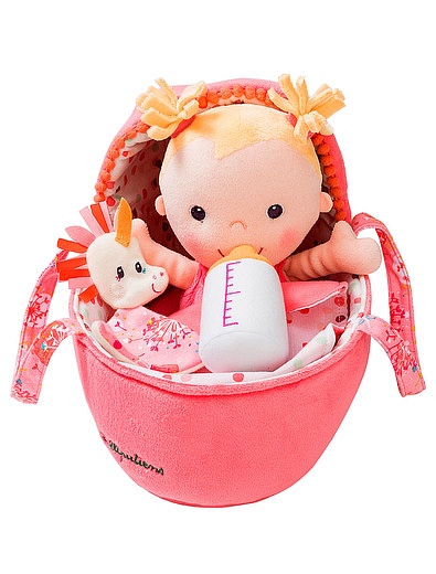 Кукла мягкая Луиза в переноске с игрушкой Lilliputiens - 7114529370025 - Фото 1