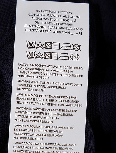 Хлопковые шорты с логотипом Moschino - 1414519176610 - Фото 3