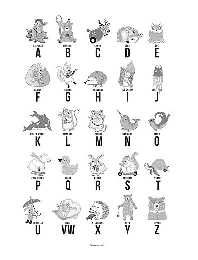 Постер Английский алфавит Bloomingville - 5804520180014 - Фото 1