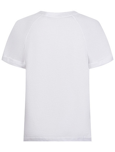 Белая футболка с логотипом Balmain - 1134509081785 - Фото 3