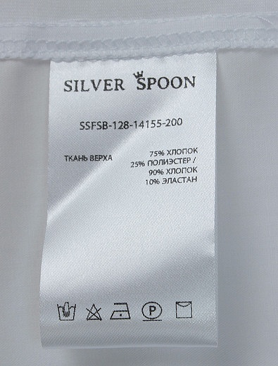 Белая рубашка с трикотажной спинкой SILVER SPOON - 1014519180480 - Фото 7