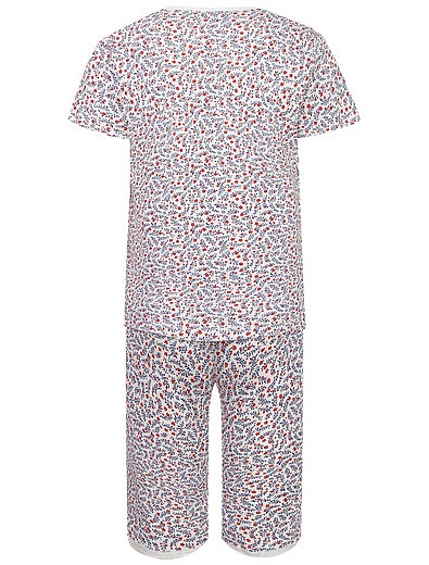Пижама с мелким цветочным принтом PETIT BATEAU - 0214509370766 - Фото 4