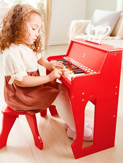 Музыкальная игрушка Пианино с табуреткой Hape - 7134529370054 - Фото 2