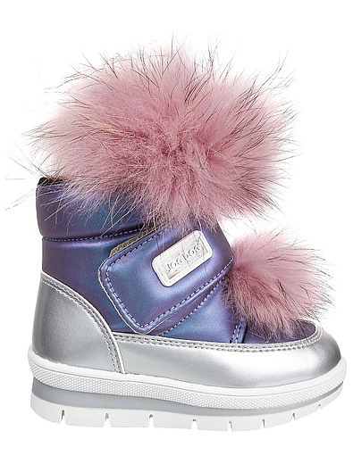Ботинки с розовым мехом Jog Dog - 2032009980012 - Фото 2