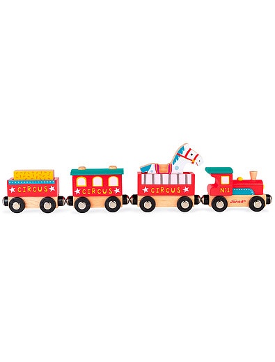 Поезд на магнитах с деревянными фигурками "Цирк" JANOD - 7134529272617 - Фото 1