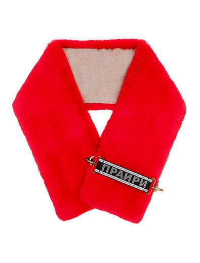 Красный шарф из эко-меха Prairie - 1224508080084 - Фото 1