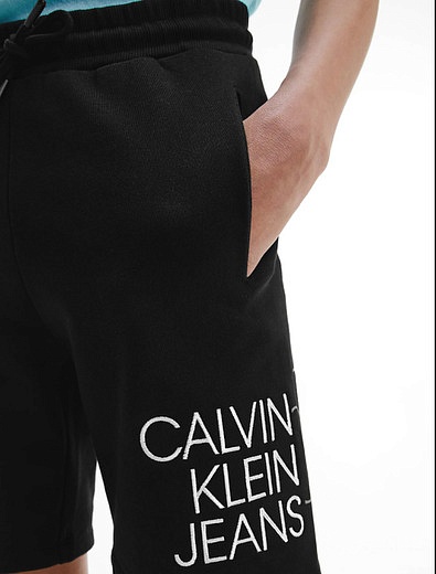 Шорты с вышитым логотипом CALVIN KLEIN JEANS - 1414619171058 - Фото 5