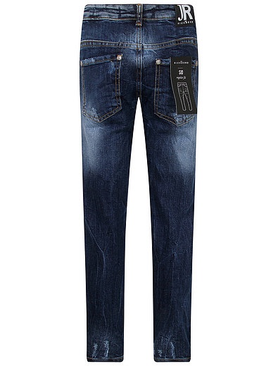 Синие джинсы с потертостями JOHN RICHMOND - 1164519083622 - Фото 2