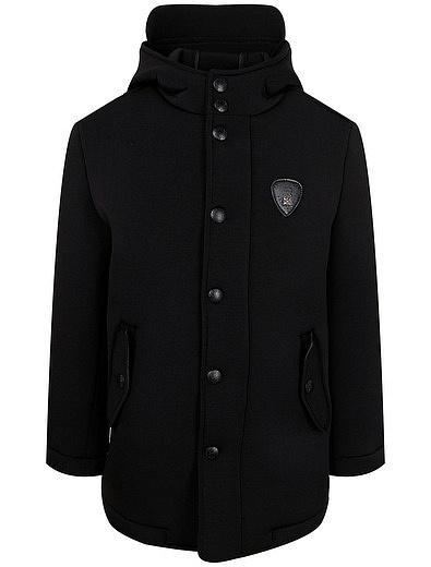 Черная куртка с логотипом JOHN RICHMOND - 1074519085949 - Фото 1