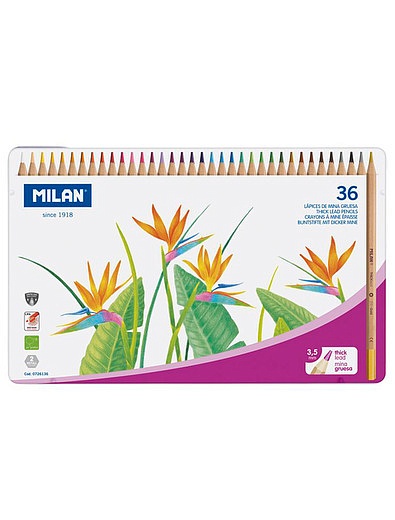 Набор цветных карандашей, 36 цветов MILAN - 6884528370036 - Фото 1
