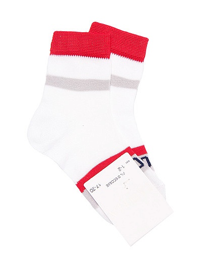 Белые хлопковые носки с красной окантовкой La Perla - 1531219470029 - Фото 1