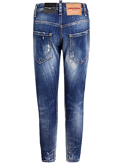 Узкие джинсы с декором в виде заплат Dsquared2 - 1161419680074 - Фото 3