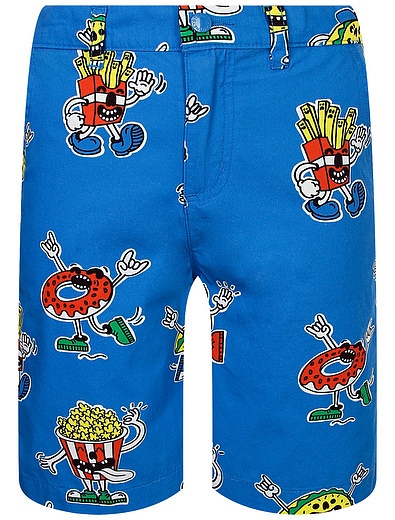 Хлопковые шорты с принтами Stella McCartney - 1414519376621 - Фото 1