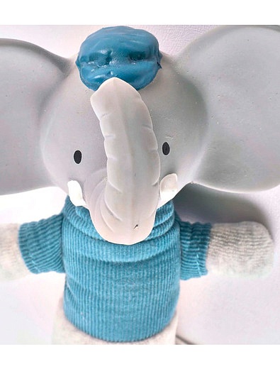 Мягконабивная игрушка-пищалка с головой из натурального каучука слоник Alvin Tikiri - 7134529270934 - Фото 2