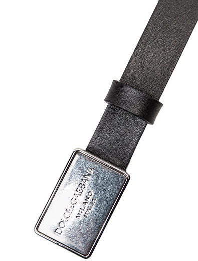 Ремень из гладкой натуральной кожи с фирменной пряжкой Dolce & Gabbana - 1301118680085 - Фото 2