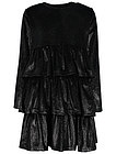 Чёрное платье с воланами - 1054609386545