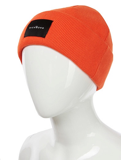 оранжевая шапка с нашивкой логотипа JOHN RICHMOND - 1354529280429 - Фото 4