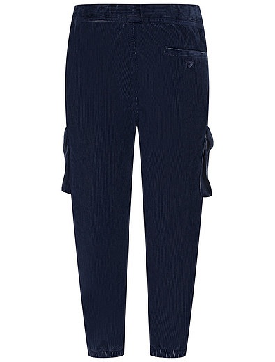 Вельветовые синие брюки карго Il Gufo - 1084519289216 - Фото 2