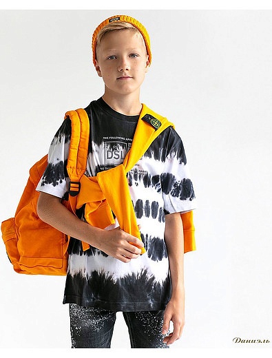 Оранжевый рюкзак с логотипом-нашивкой Stone Island - 1504518170037 - Фото 2