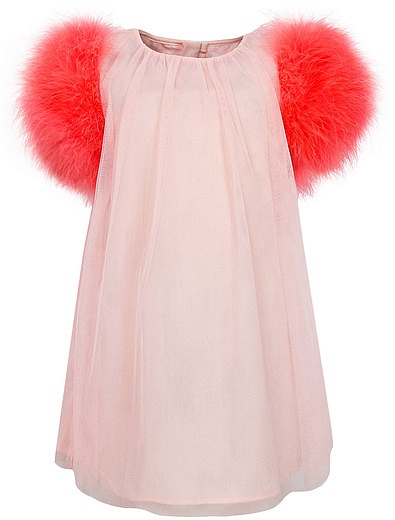 розовое Платье с пушистыми рукавами CHARABIA - 1054509278766 - Фото 1