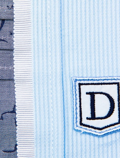 Слюнявчик хлопковый с нашивкой логотипа Dior - 3351519780035 - Фото 2