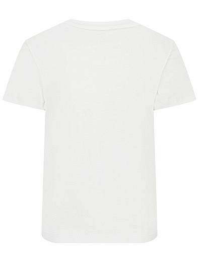 Белая футболка с логотипом ELISABETTA FRANCHI - 1134509374955 - Фото 2