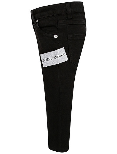 Черные Джинсы с нашивкой Dolce & Gabbana - 1164509181666 - Фото 2