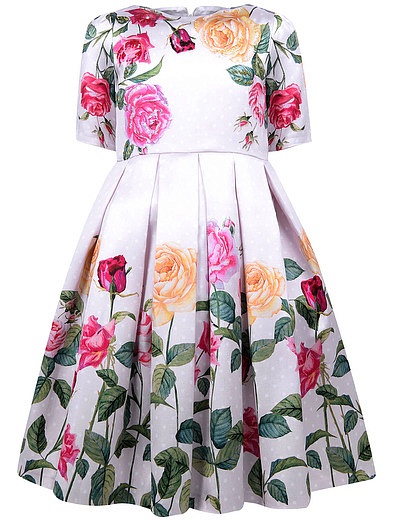 Атласное платье с цветочным принтом и пайетками LOVE MADE LOVE - 1052609870569 - Фото 1