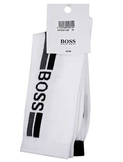Белые носки с логотипом 2 шт HUGO BOSS - 1534519180582 - Фото 1