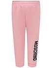 Розовые спортивные брюки с крупным логотипом - 4244509270779