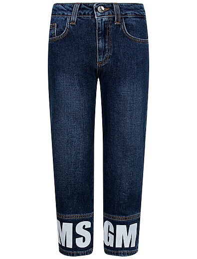 Укороченные джинсы с логотипом MSGM - 1164509082970 - Фото 1