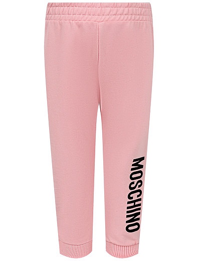Розовые спортивные брюки с крупным логотипом Moschino - 4244509270779 - Фото 1