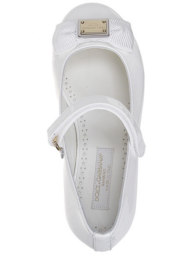 Белые туфли из лаковой кожи Dolce & Gabbana - 2014509387164 - Фото 4