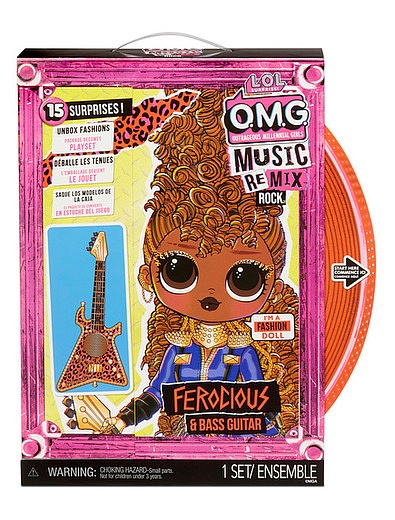 Кукла OMG Remix Rock- Ferocious and Bass Guitar L.O.L. - 7114509270154 - Фото 2