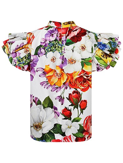 Блуза с принтом цветы Dolce & Gabbana - 1034509070201 - Фото 9
