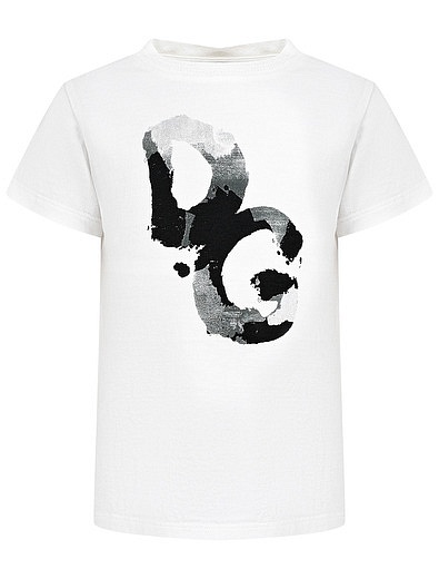 Белая футболка с логотипом Dolce & Gabbana - 1134519174309 - Фото 1