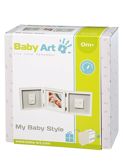 Рамочка тройная квадратная с отпечатком Baby Art - 5284528180016 - Фото 3