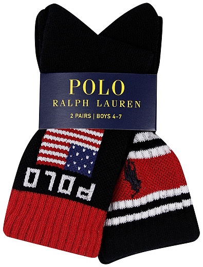Носки с принтом логотипа Ralph Lauren - 1531419980090 - Фото 1