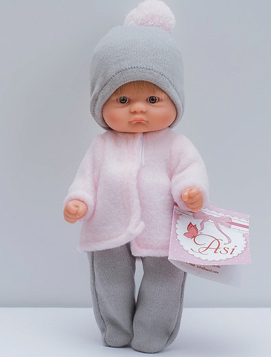 Кукла Пупсик в серо-розовой одежде  20 см ASI - 7132600980208 - Фото 2